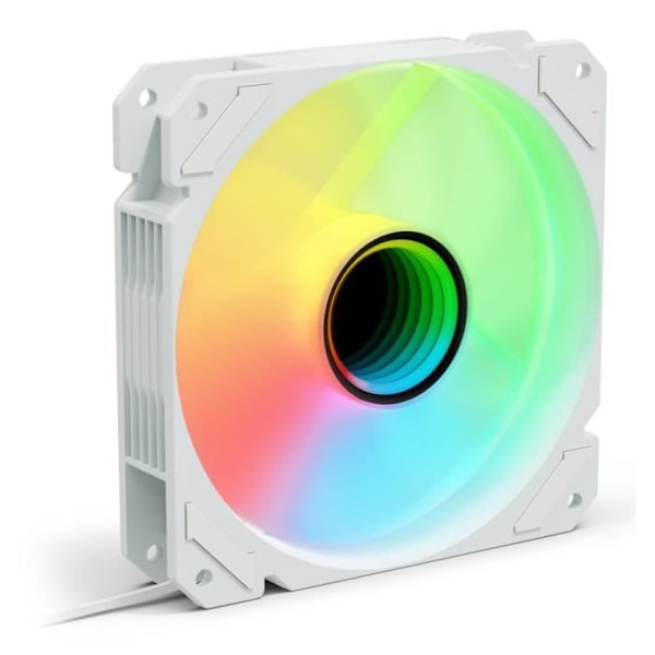 PC-fläkt - Sharkoon - 12 cm - RGB - PWM - Vit Vit