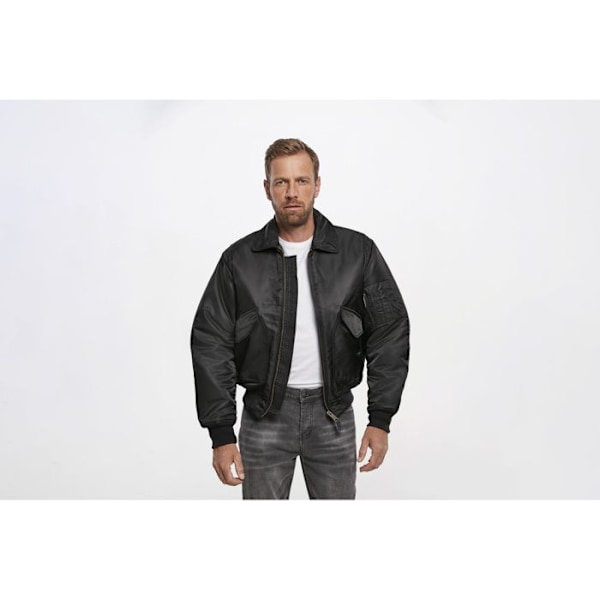 Blouson - Brandit - CWU - Vattentät nylon - Fleecefoder - Svart färg svart jag