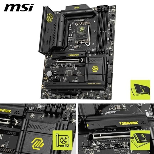 Moderkort - MSI - MAG B860 TOMAHAWK WIFI - DDR5 9200+MT/s OC - Wi-Fi 7 - Thunderbolt 4