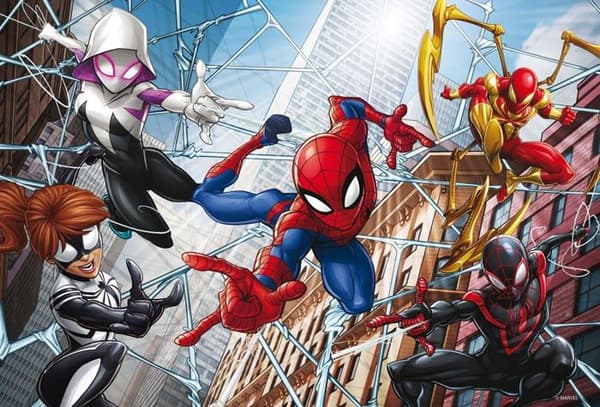 Pussel Liscianigiochi - 99689 - Marvel Puzzle DF, , Rompecabezas de Doble Cara Plus 60 Spiderman