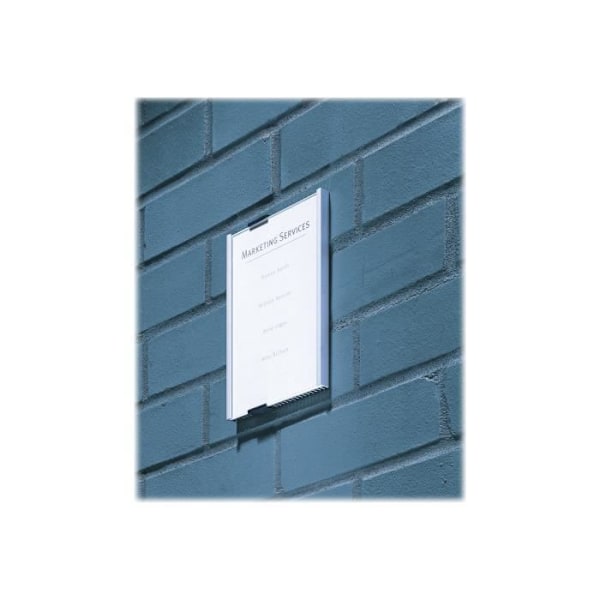 DURABLE INFO SIGN - Displaystativ - väggmonterbar, dörrmonterbar - silver
