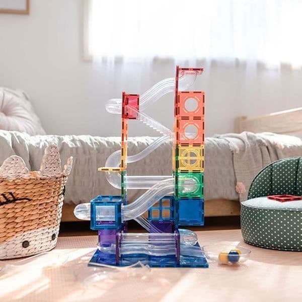 CONNETIX Byggnadsplattor Magnetiska Regnbåge Balle Kurs Paket, 92 Stycken Regnbåge