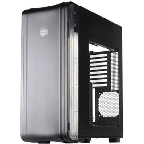 SilverStone SST-FT04B-W - Raven EATX ATX Full Tower datorfodral, tyst hög luftflödesprestanda, med dörr och fönster...