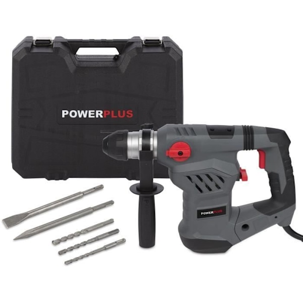 Elektrisk borrhammare - POWERPLUS - 1600W - SDS Plus - 6 Joule Grå