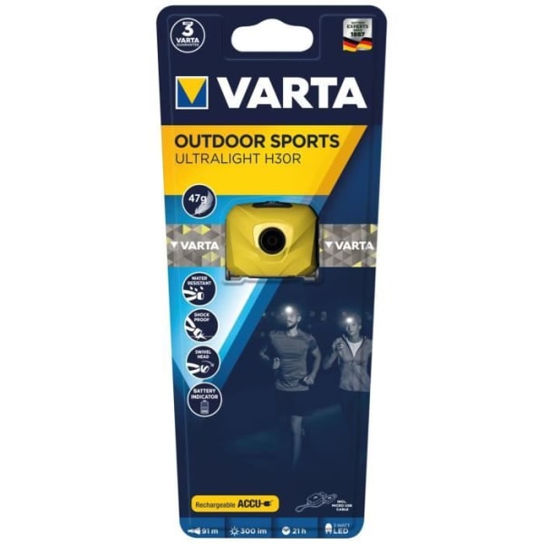 VARTA - Ultralätt utomhussportfackla H30R lime