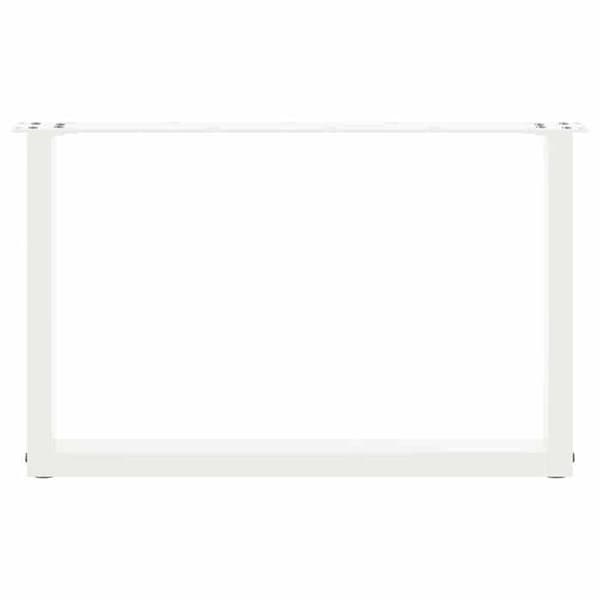 vidaXL U-formade soffbordben, 2 stycken, vit, 70 x (42-43) cm, stål 4013165