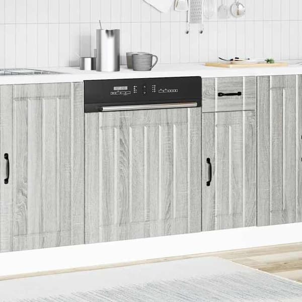 vidaXL Diskmaskinsskåp Lucca sonoma grå ingenjörsträ 853903
