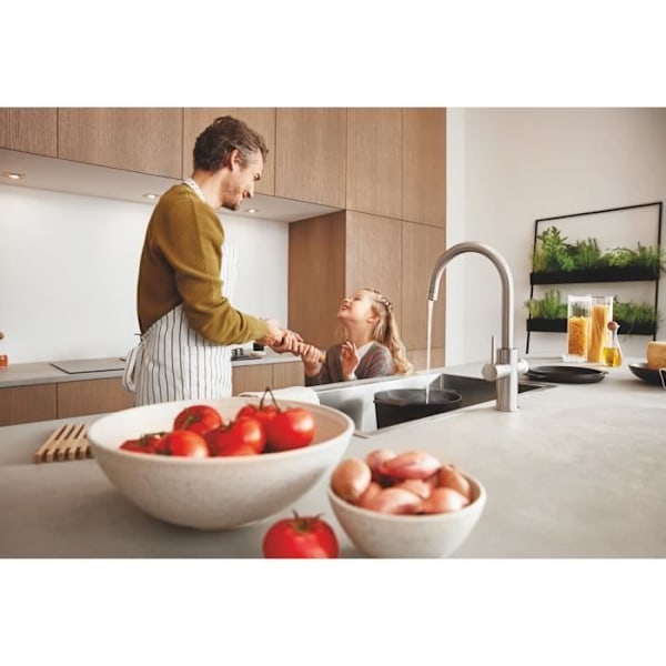 GROHE Rostfri diskho K700 31580SD1 - Inbyggd - 1 skål - utan avlopp - 86,4x46,4 cm - Rostfritt stål Grå