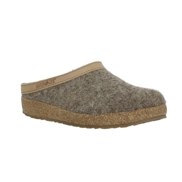 Tofflor - HAFLINGER - GRIZZLY TO - Beige - Ullfilt - Korksula - 42