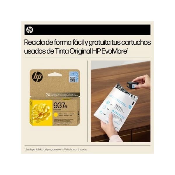 Original HP 937e EvoMore Gul färgpatron