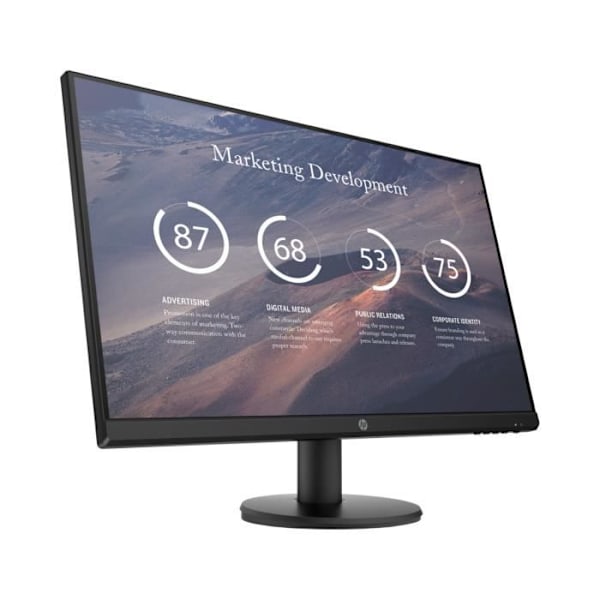 HP P27v G4 PC-skärm - 27" FHD LED 60 Hz - IPS-panel - 5ms - HDMI / VGA - Svart