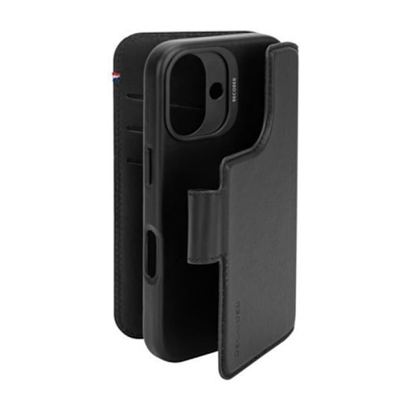iPhone 16-fodral - Decoded - Läder - MagSafe-kompatibel - Kortfack - Svart Svart