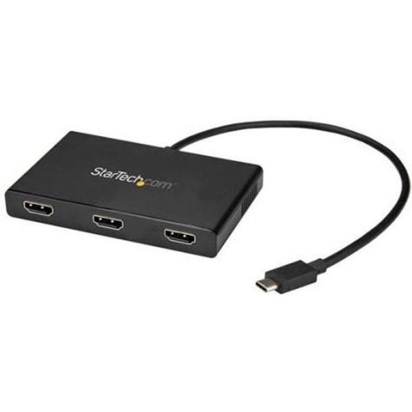 STARTECH USB Type-C Hub - 3x HDMI - Multiskärm - 3840x2160 - Splitter - Svart Svart