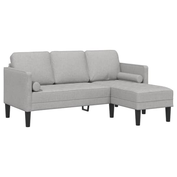 Kampanjsoffa hörn 3 platser Grå Moln 160 cm Tyg