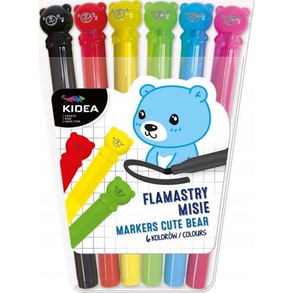 Marquer - markerpen Derform - FMI6KKA - Markörer 6 varv KIDEA BEARS DERF CASE PLAST