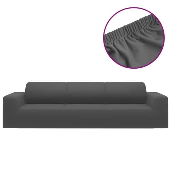 vidaXL Stretch Cover för 4-sits soffa Antracit Polyester Jersey 332939 antracit