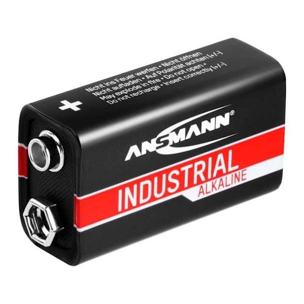 Ansmann 9 V E-Block industriella alkaliska batterier 10 st 1505-0001 Svart