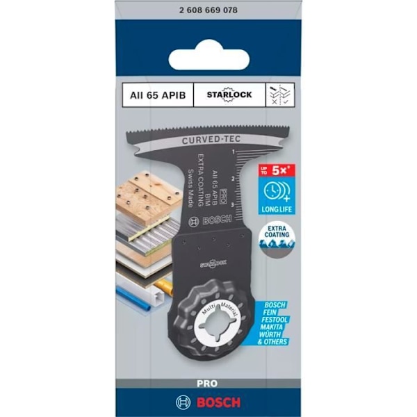 Lame Starlock Pro Bimétal Extra AII 65 APIB för Trä / Metall - 65 x 40 mm - 1 styck - BOSCH - 2608669081