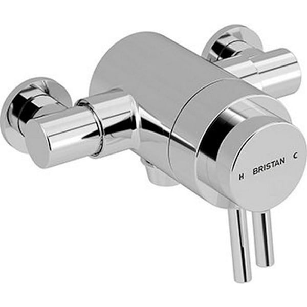 Bristan - PM2 CSHXVO C - Endast prismaexponerad koncentrisk duschkran, krom, bottenuttag