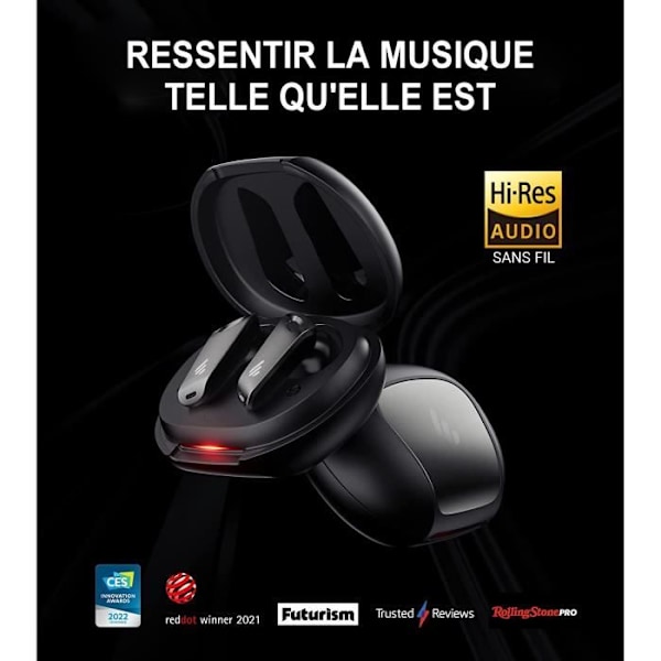 Hi-Res Earbuds - Edifier - Hybrid Active Noise Cancellation - NeoBuds Pro - Svart