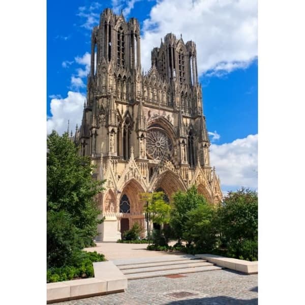 Bluebird Pussel Utsikt över Reims katedral - 1000 bitar