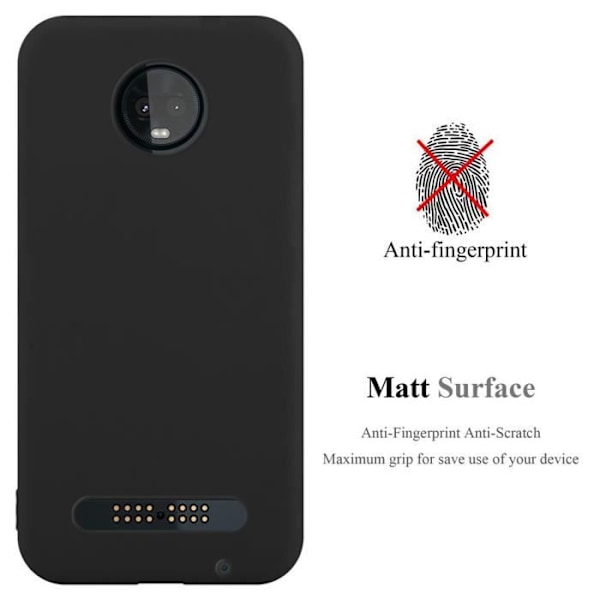 Fodral till Motorola MOTO Z3 PLAY i CANDY BLACK Cadorabo Cover Protection Silikon TPU Fodral