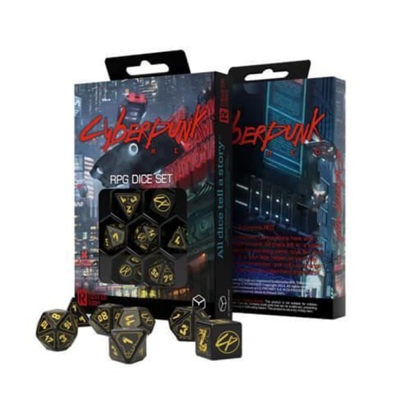 Q Workshop Cyberpunk Red Dice (Set med 7) - Wet Work