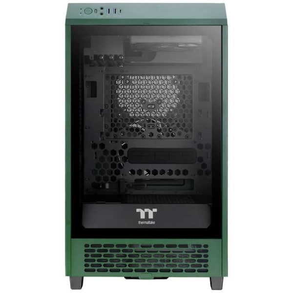 Thermaltake The Tower 200 Mini-Tower PC-fodral - Racing Green - 2 förinstallerade fläktar