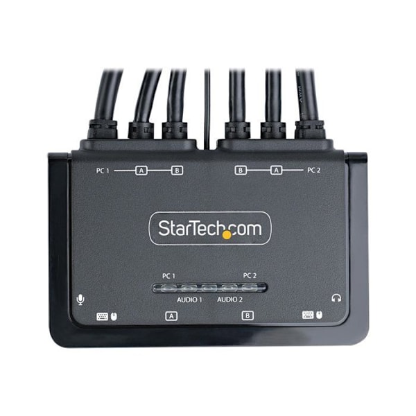 KVM-switch - StarTech.com - C2-DH46-UA2-CBL-KVM - 2 portar HDMI - Upplösning 4K - USB Svart