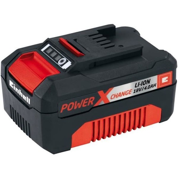 Batteri för trädgårdsredskap - EINHELL - Power-X-Change 18V 4,0 Ah - Lithium-Ion - Uppladdningsbart när som helst röd och svart