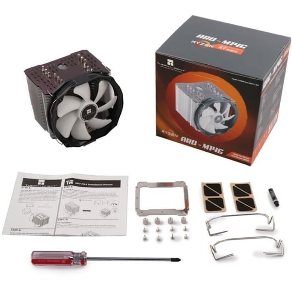 Ventirad CPU - THERMALRIGHT - ARO M14G - Kompatibel med AMD Ryzen - 140 mm - Grå