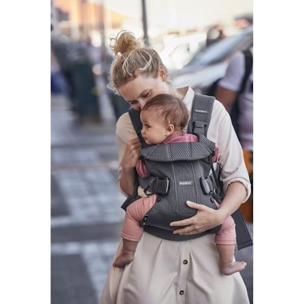 One Air bärsele - BABYBJÖRN - Antracit - Fysiologisk - 3D Mesh - 0-3 år Antracit