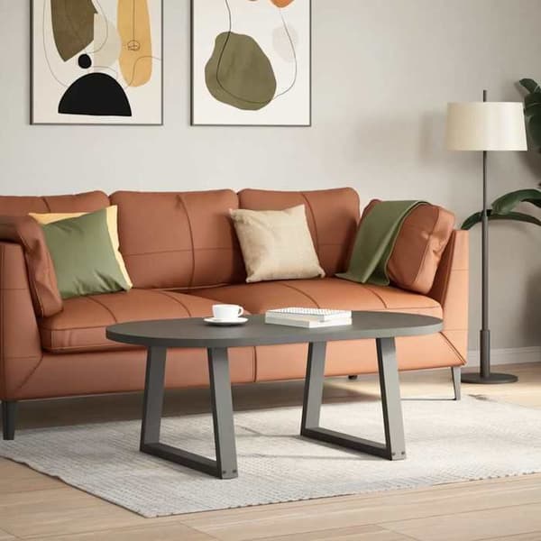 vidaXL V-formade soffbordsben, 2 stycken, antracit, 50 x (42-43,3) cm, stål 4012550