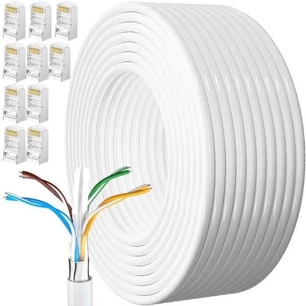 Ethernet-kabel - MEIPEK - Cat 6 - 50M - FTP - Störningsskydd - Väderbeständig