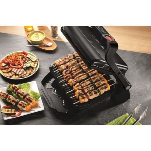 TEFAL GC7148 Optigrill Grill + Snaking & Bakning - 2000 W - Svart / rostfritt stål Svart rostfritt stål