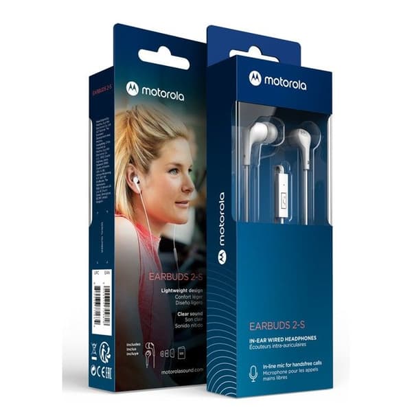 Motorola Hörlurar 2-S, Ljudisolering Vit