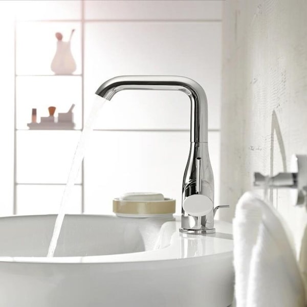 GROHE engrepps tvättställsblandare - Bensin - Storlek L - Svanhals - Krom