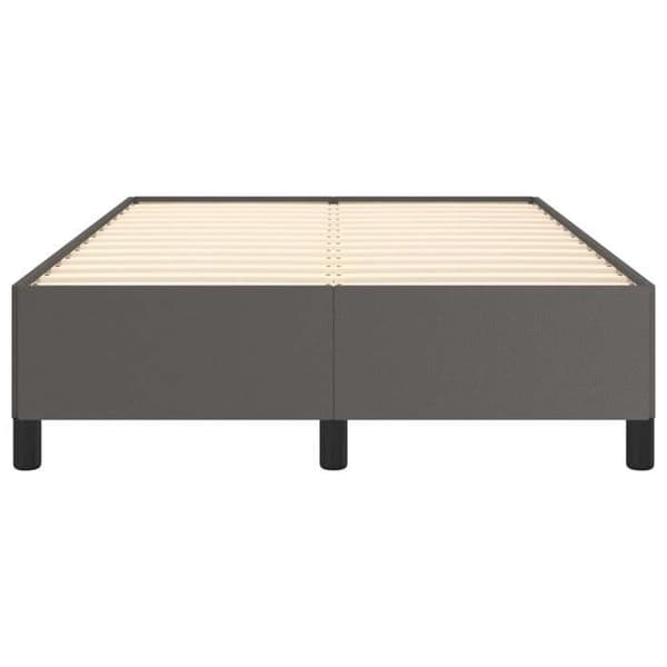 vidaXL Sängram utan madrass grå 120x190 cm konstläder 379526