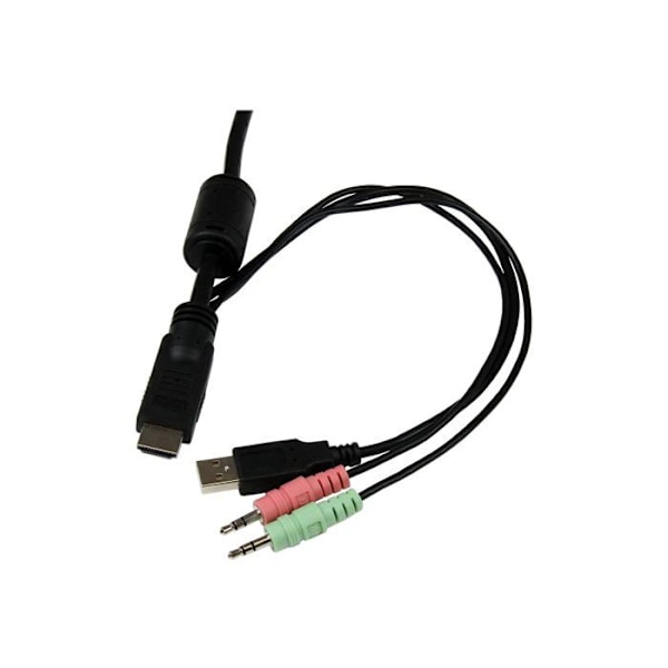 KVM-switch - STARTECH - 2 portar - USB - HDMI - Inbyggt ljud Svart