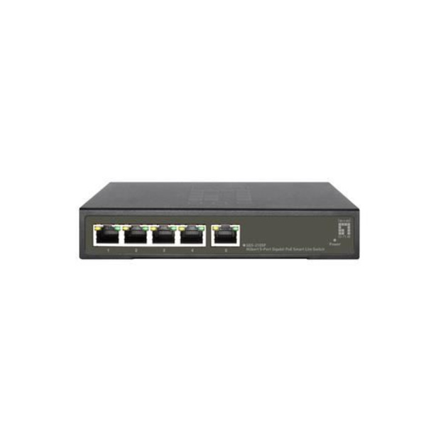 L2 Gigabit Ethernet Managed Network Switch - LEVELONE GES-2105P - 5 portar - QoS - Webbaserad hantering