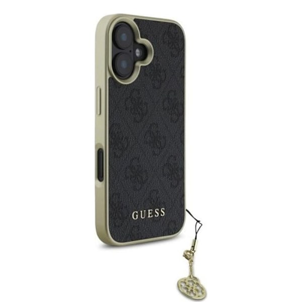 Coque pour iPhone 16 - Guess Hardcase 4G Charms Collection (GUHCP16SGF4GGR) - Noir