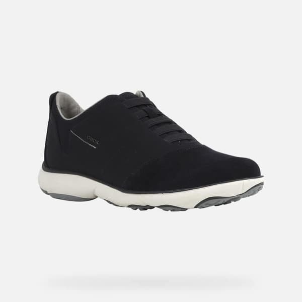 U NEBULA Låga sneakers för män - GEOX - Blå - Läder - Snören Blå 40