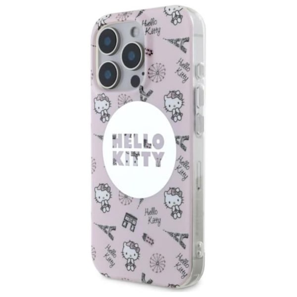 Coque MagSafe Hello Kitty IML All Over Paris för iPhone 16 Pro (rosa) rosa