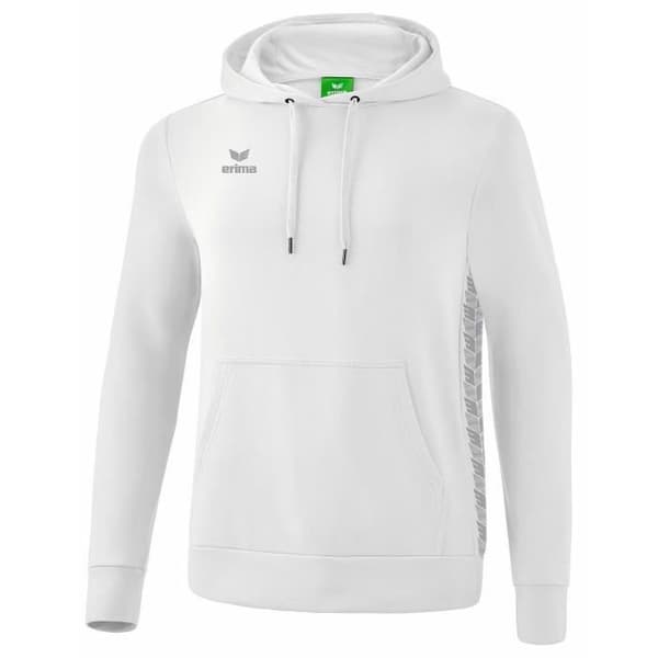 Erima Essential Team Hoodie - vit/monumentgrå - M Vit/monumentgrå M