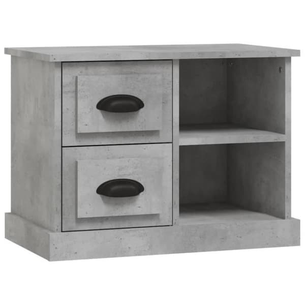 vidaXL Sängbord Betonggrå 60x35,5x45 cm 816372