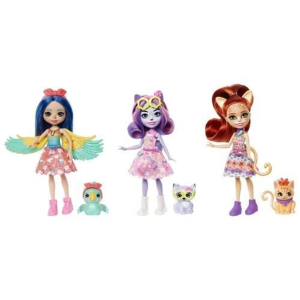 Enchantimals - Leksak - Flerfärgad (Mattel HHB89) - City Tails Prita Parakeet & Flutter Dolls Flerfärgad