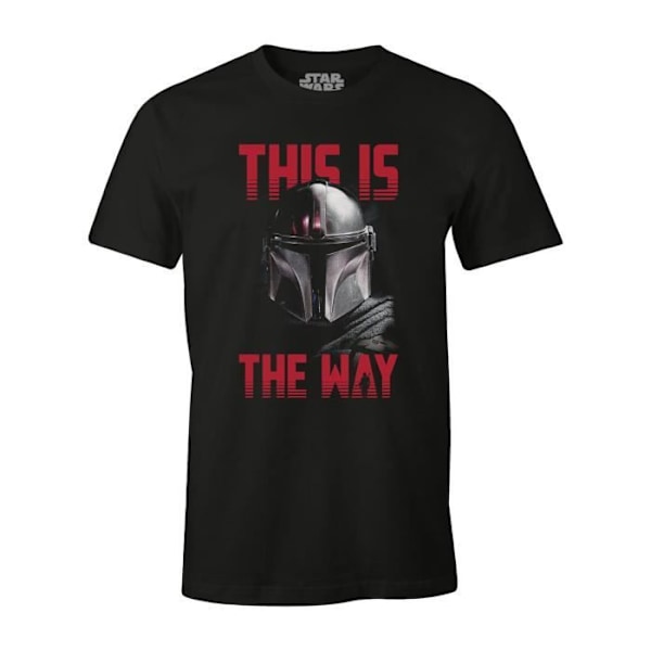 Star Wars The Mandalorian T-shirt - BOMULL DIVISION - THIS IS THE WAY - Svart - Korta ärmar - Herr Svart jag