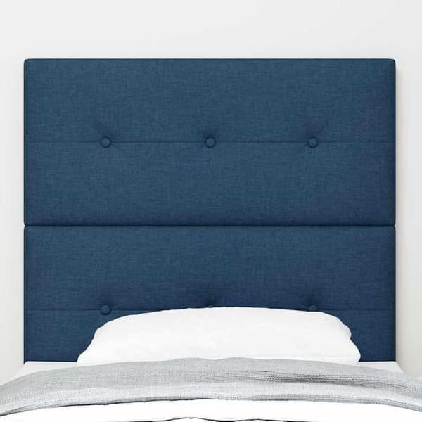 vidaXL Justerbar sänggavel Blå 100 cm tyg 3337814