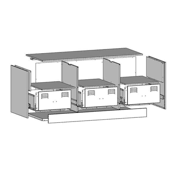 vidaXL TV-möbel vit 99x39x44 cm stål 841738