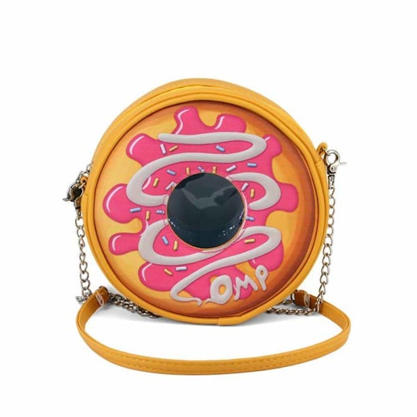 Rund Crossbody Väska - Oh My Pop! - Popnut - Rosa - One Size - Zippad Rosa